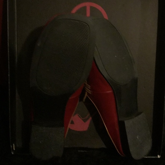 JENNIFER MOORE RED & BEIGE / TAN MULE - Picture 4 of 8